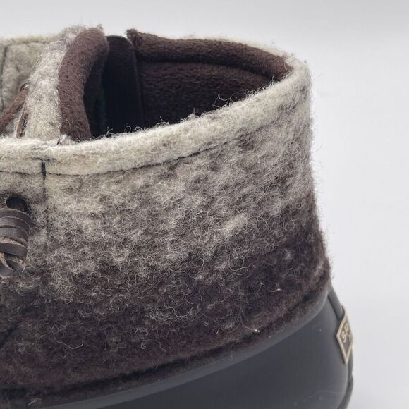 SPERRY Duck Boots Women’s Size 7 Ombre Brown Saltwater Wool Lace Up Side Zip - Picture 15 of 16